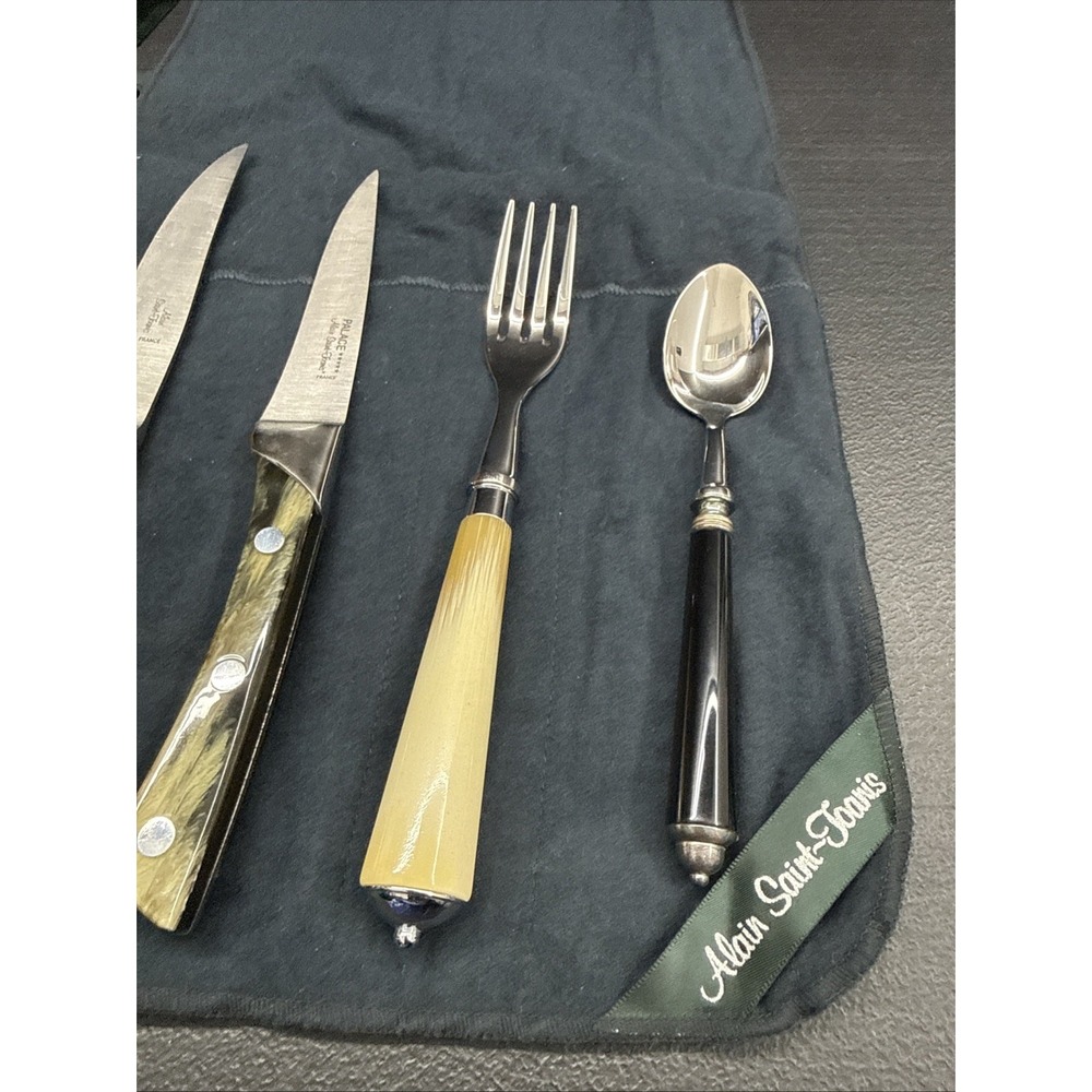 Alain Saint-Joanis Zen Olive Handled Flatware 4Piece Place Setting - Picture 3 of 9